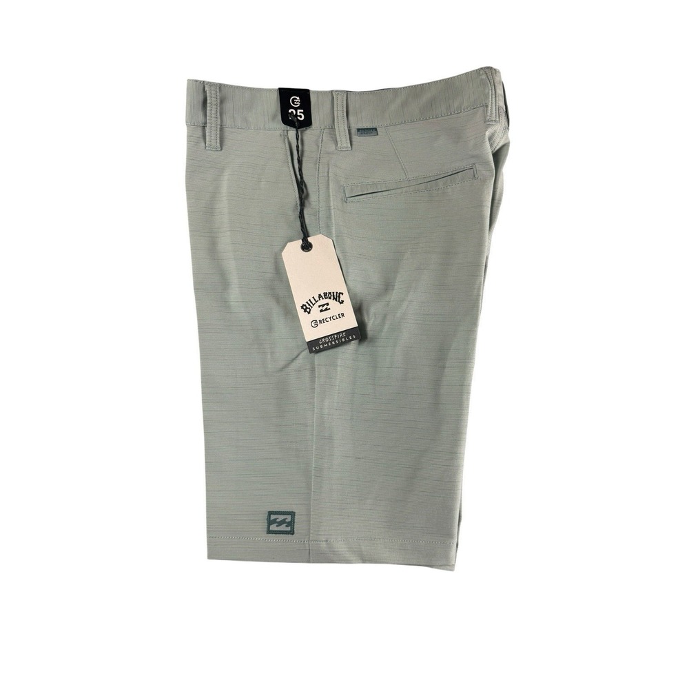 BILLABONG Shorts Mens 25 Seafoam Crossfire Slub Recycler Stretch NEW